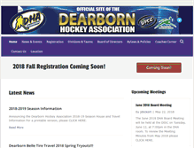 Tablet Screenshot of dearbornhockey.com